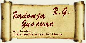 Radonja Guševac vizit kartica